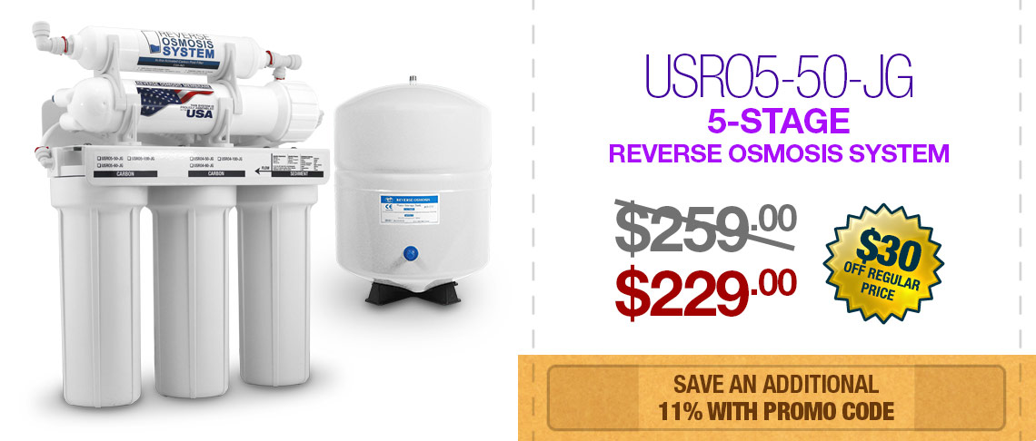 Sale on H2O USRO5-50-JG, 5 Stage Reverse Osmosis System