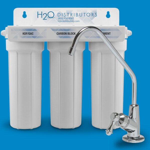 H2O RUS-300, triple housing under-sink filter with a Pentek LR-FB10 cartridge