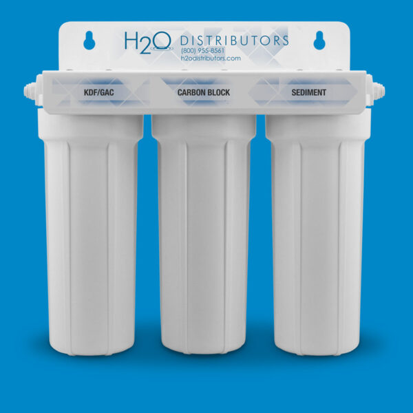 H2O RUS-300-I, Inline Triple Housing Under-sink Filter w/ Cartridge