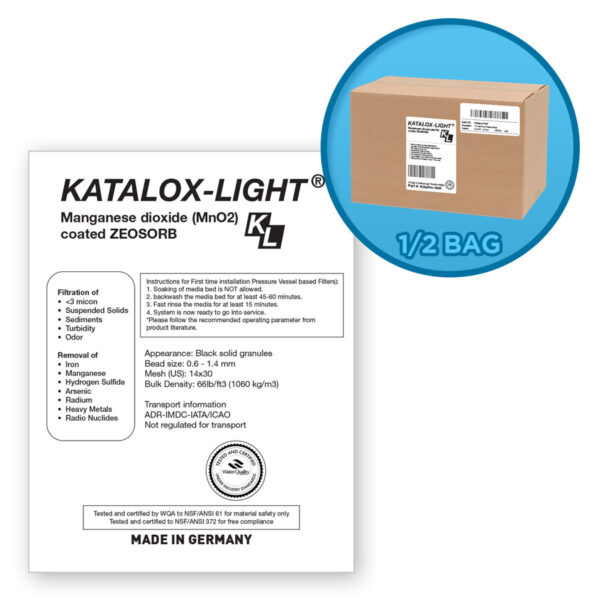 Kalatox Light Iron Removal Media, 1/2 Bag